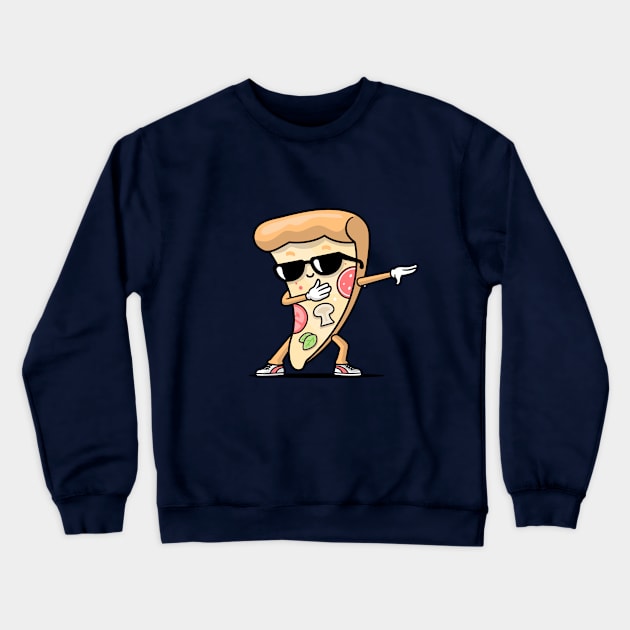 Dabbing Pizza Crewneck Sweatshirt by zoljo